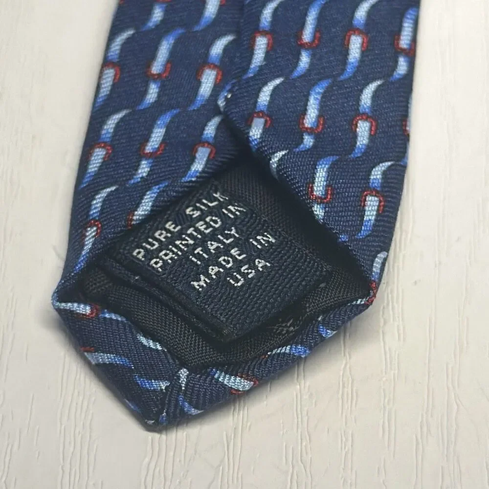 Brooks Brothers Makers 100% silk tie Made in‎ Italy necktie seal blue navy